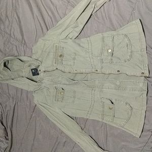 Olive green utility jacket